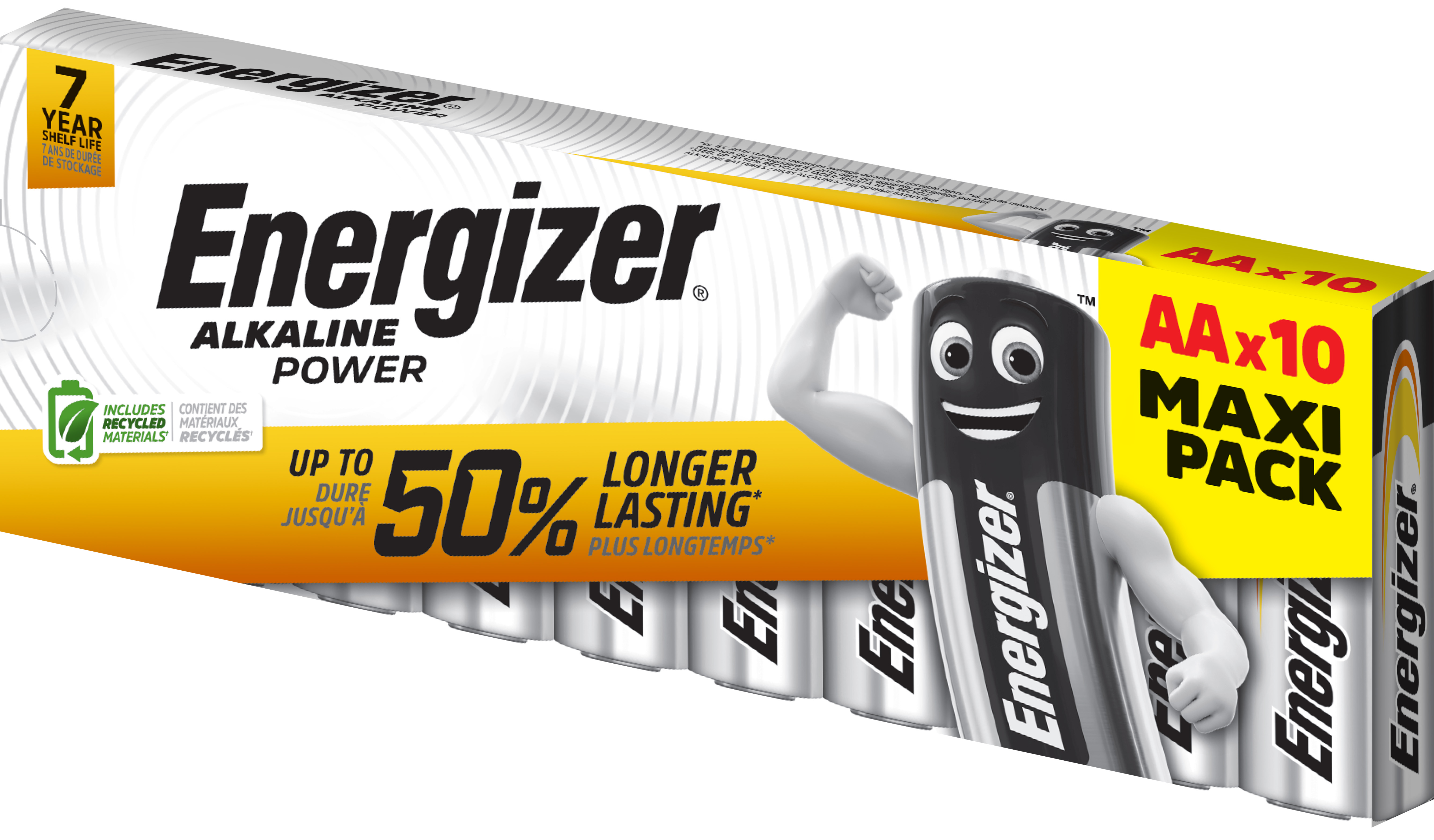 Energizer Power Alkaline AA Battery Pack of 10